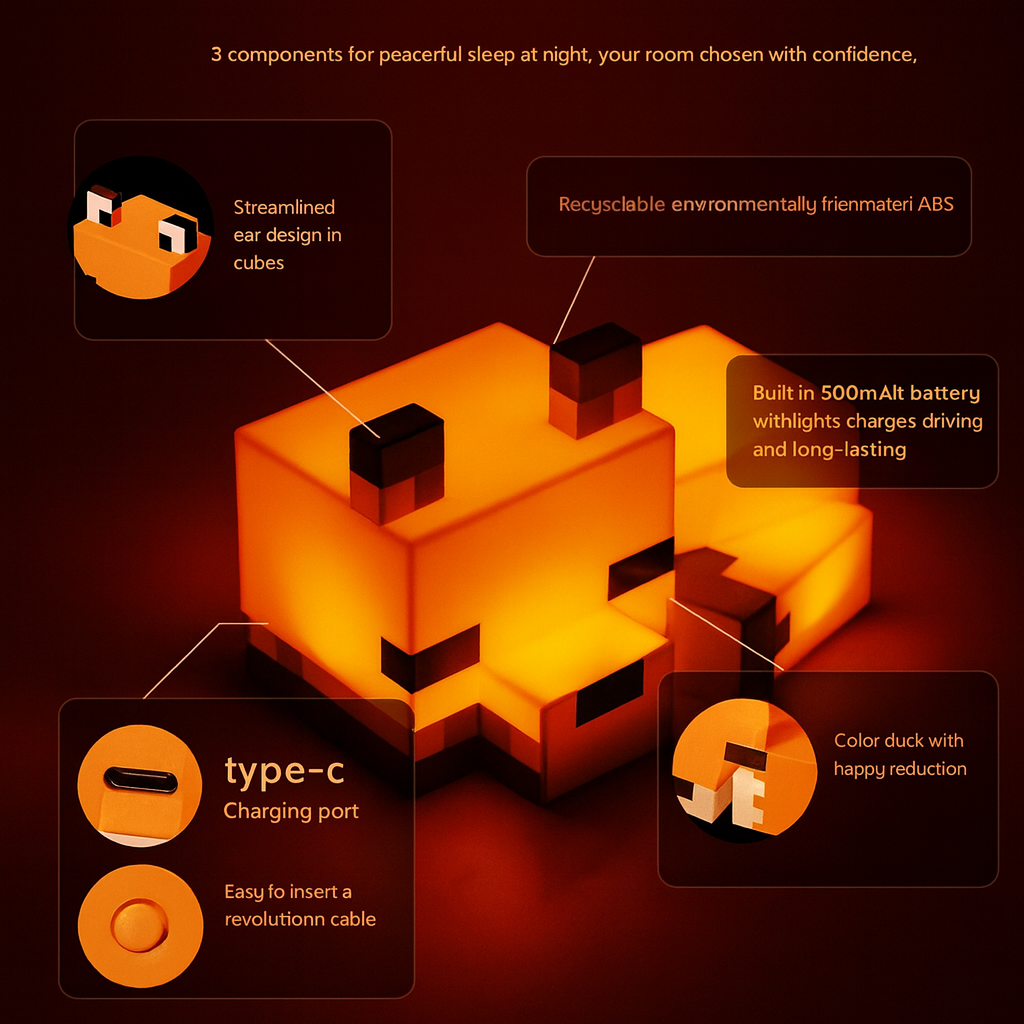 Bedrock Supply LED Fox - Minecraft Wall & Desk Light