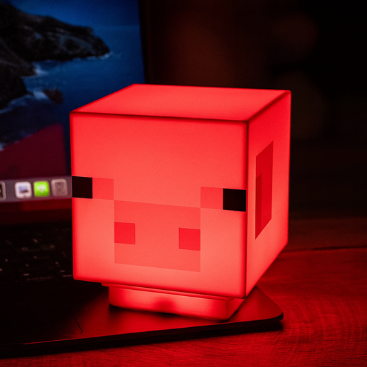 Bedrock Supply LED Pig Head - Minecraft Wall & Desk Light