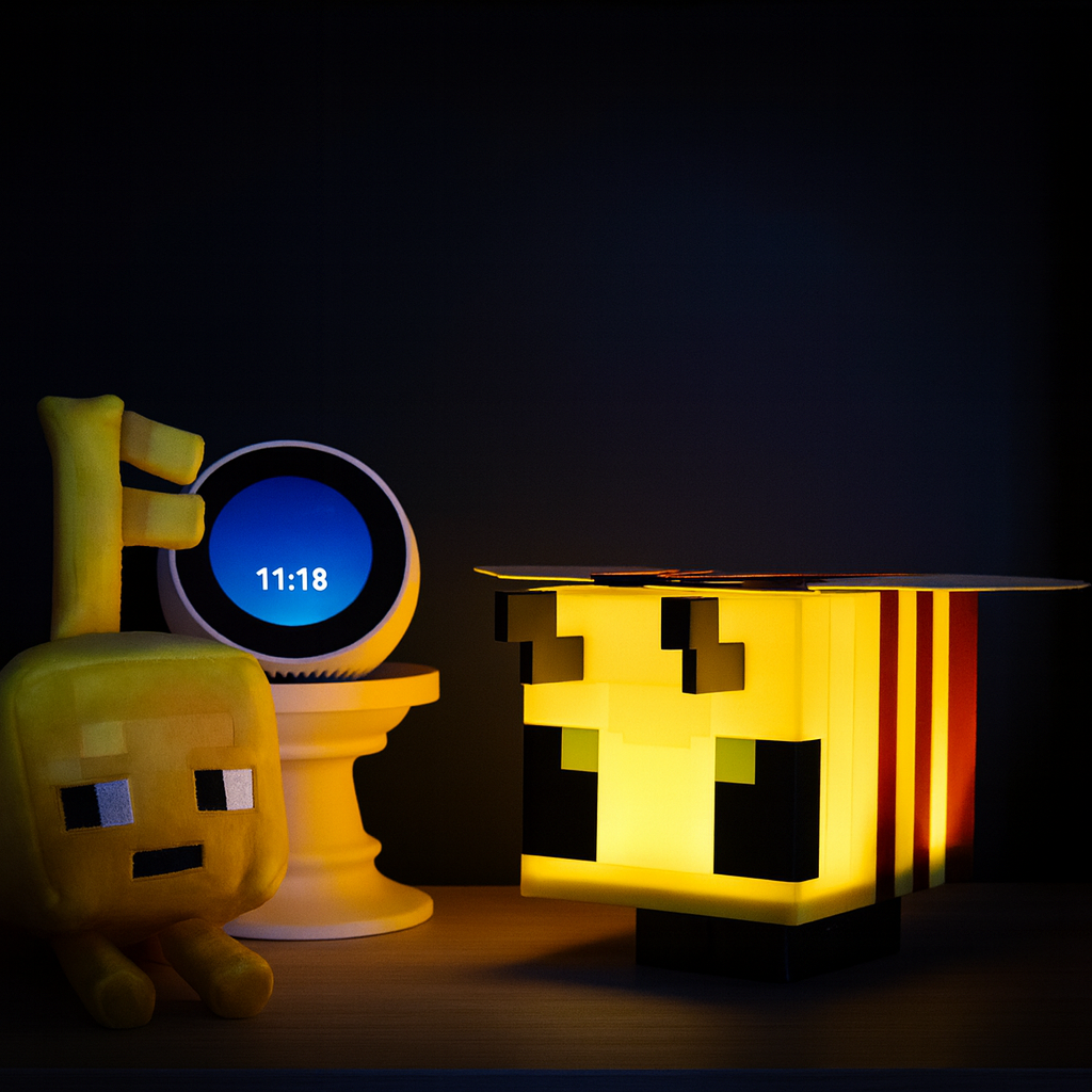 Bedrock Supply LED Bee - Minecraft Wall & Desk Light