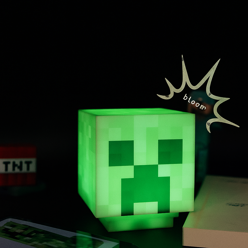 Bedrock Supply LED Creeper Head - Minecraft Wall & Desk Light