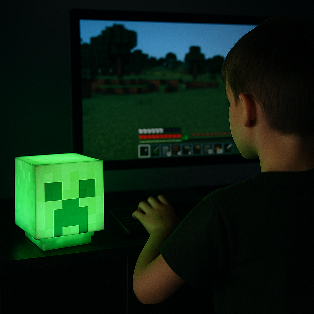 Bedrock Supply LED Creeper Head - Minecraft Wall & Desk Light